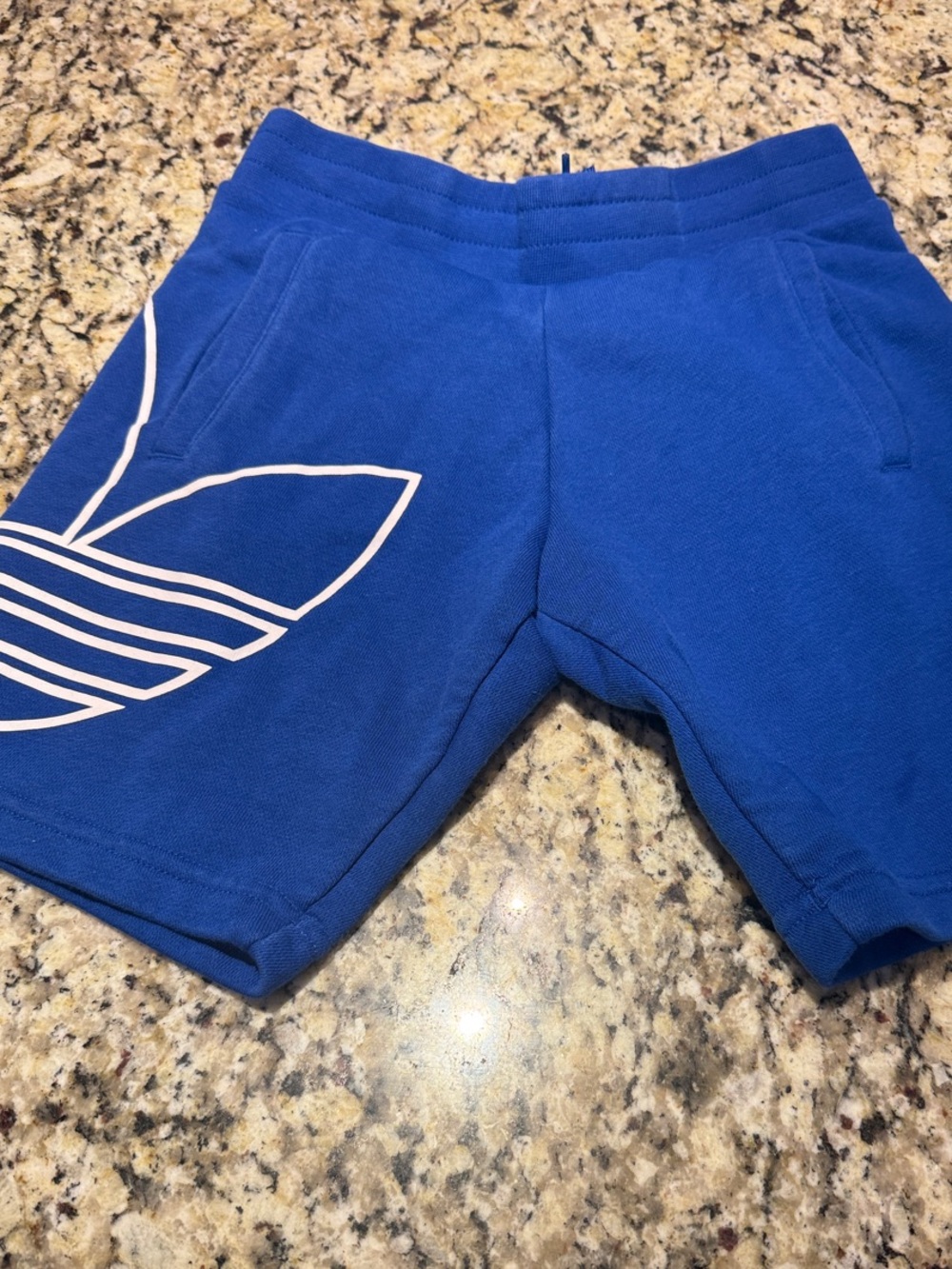 adidas Boys Royal Blue Shorts with White Trefoil